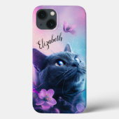 Coques Case-Mate iPhone Curieux chat (Verso)