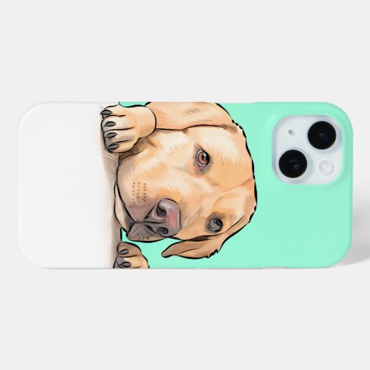 Coques Case-Mate iPhone Curieux chien (Verso (horizontal))