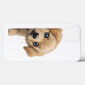 Coques Case-Mate iPhone Curieux Golden Retriever à l'angle (Verso (horizontal))