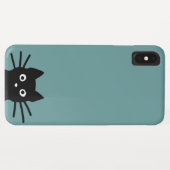 Coques Case-Mate iPhone Curieux Peeking Chat Kitty Noir | Drôle visage de  (Dos (Horizontal))