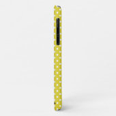 Coques Case-Mate iPhone Curieux point Polka jaune de chat noir personnalis (Dos/Gauche)