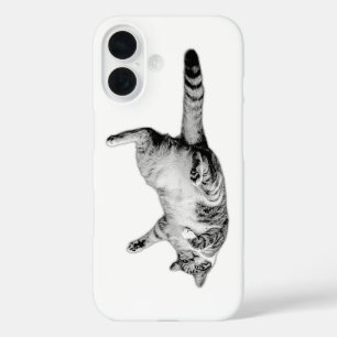 Coques iPhone 16 Curieux retournement en noir et blanc