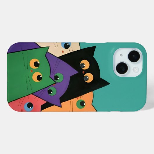 Coques Case-Mate iPhone Curious Cats (Verso (horizontal))