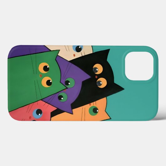 Coques Case-Mate iPhone Curious Cats (Verso (horizontal))