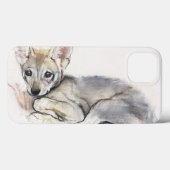 Coques Case-Mate iPhone Curled Arabian Wolf Pup 2009 (Verso (horizontal))