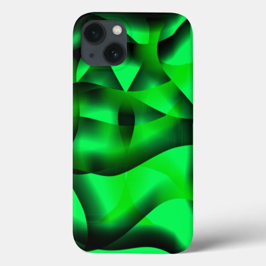 Coques Case-Mate iPhone Curling vert citron vert et noir, avec un peu d'om (Verso)