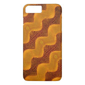 Coques Case-Mate iPhone Curva laranja e pontos dourados sobre fundo (Dos)