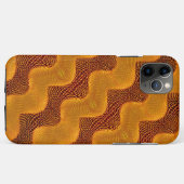 Coques Case-Mate iPhone Curva laranja e pontos dourados sobre fundo (Dos (Horizontal))