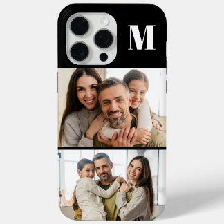 Coque iPhone 15 Pro Max Custom 2 Family Photo & Monogrammed 