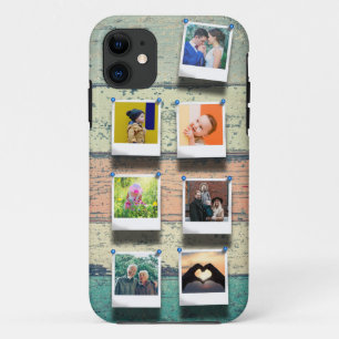 Case-Mate iPhone Case Custom 7 Photo Collage Plaques en bois Vintage ten