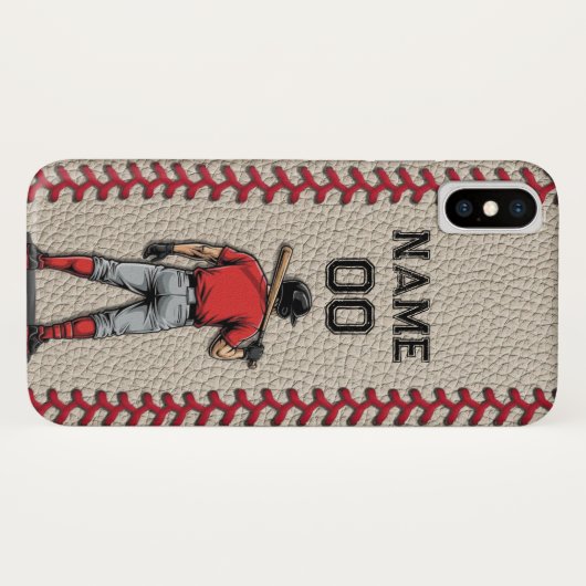 Coques Case-Mate iPhone Custom Baseball Player Customizable Number Name (Dos (Horizontal))