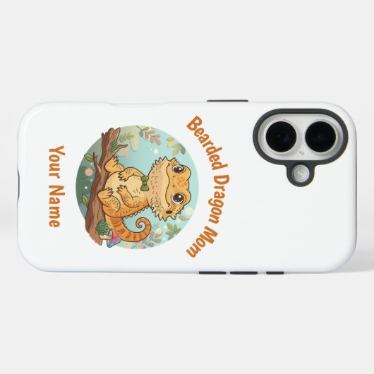 Coques Case-Mate iPhone Custom Bearded Dragon Mom iPhone Case (Verso (horizontal))
