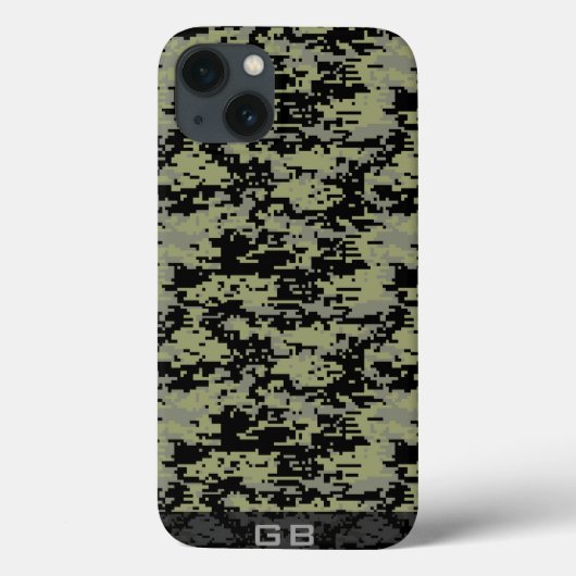 Coques Case-Mate iPhone Custom Didgital Camo Monogram (Verso)