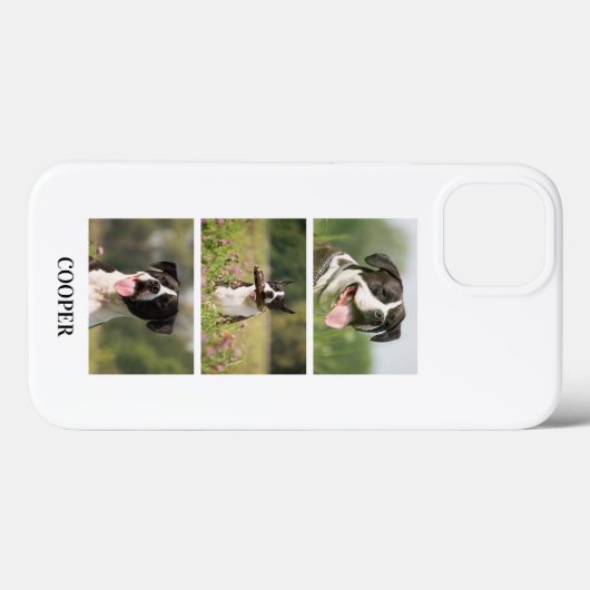 Coques Case-Mate iPhone Custom Dog Photo Collage Monogram Personalized (Verso (horizontal))