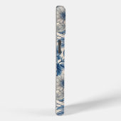 Coques Case-Mate iPhone Custom Elegant Boho Chic Blue Blossom (Verso / Droite)