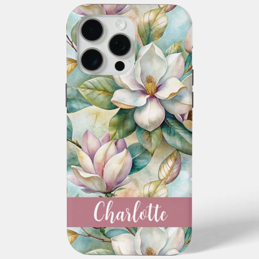 Coques Case-Mate iPhone Custom Elegant Magnolias (Verso)