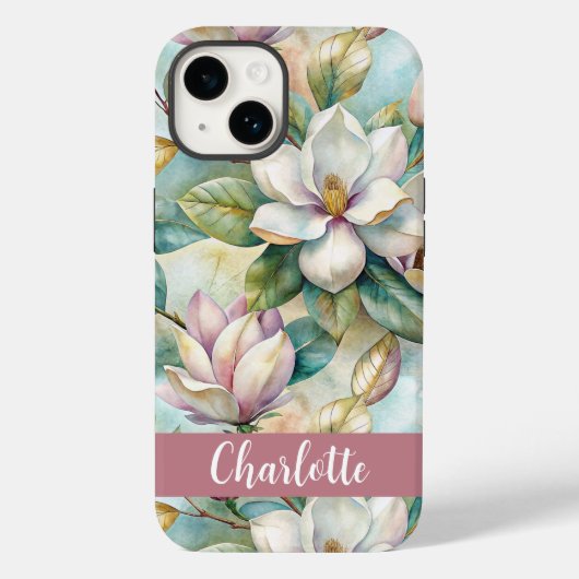Coques Case-Mate iPhone Custom Elegant Magnolias (Verso)