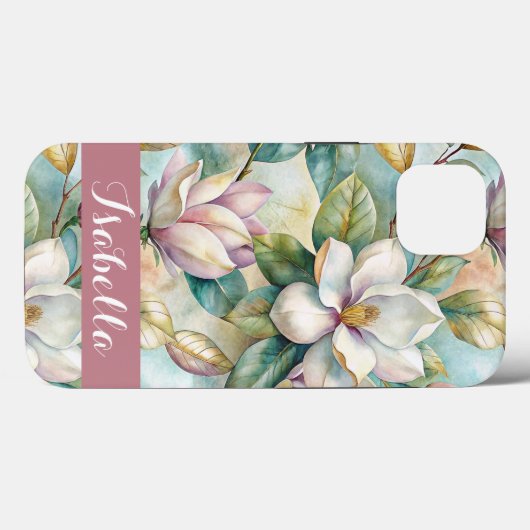Coques Case-Mate iPhone Custom Elegant Magnolias (Verso (horizontal))