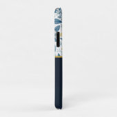 Coques Case-Mate iPhone Custom Elegant Mediterranean Lemon Botanical Navy (Dos/Droite)