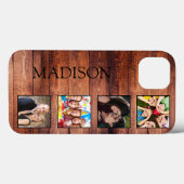 Coques Case-Mate iPhone Custom Family Photo Collage Reclaimed Wood (Verso (horizontal))