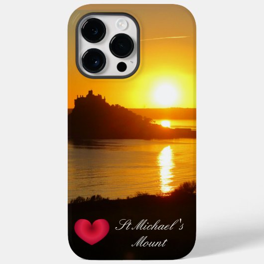 Coques Case-Mate iPhone Custom Heart St Michaels Mount Cornwall Sunset (Verso)