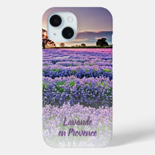Coque Pour iPhone 15 Custom Lavande En Provence Coucher De Soleil Photo