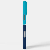 Coques Case-Mate iPhone Custom Modern Blue Minimalist (Verso / Droite)