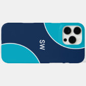 Coques Case-Mate iPhone Custom Modern Blue Minimalist (Verso (horizontal))
