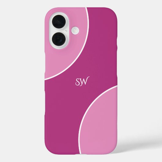 Coques Case-Mate iPhone Custom Modern Magenta Pink Minimalist (Verso)
