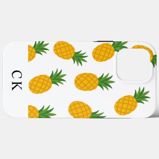 Coques Case-Mate iPhone Custom Monogram Pineapple Case-Mate iPhone Case (Verso (horizontal))