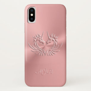 Case-Mate iPhone Case Custom monogram, rose, Scaly Dragon Heart