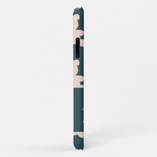 Coques Case-Mate iPhone Custom name pink teddy bear silhouette (Dos/Droite)