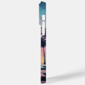 Coques Case-Mate iPhone Custom Name Retro Synthwave Sunset Palm Trees (Verso / Gauche)