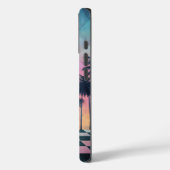 Coques Case-Mate iPhone Custom Name Retro Synthwave Sunset Palm Trees (Verso / Gauche)