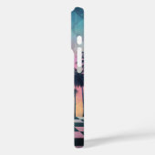Coques Case-Mate iPhone Custom Name Retro Synthwave Sunset Palm Trees (Verso / Gauche)