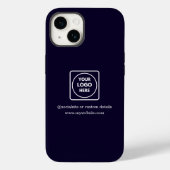 Coques Case-Mate iPhone Custom Navy Blue Business Logo iphone case (Verso)