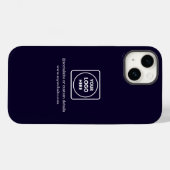 Coques Case-Mate iPhone Custom Navy Blue Business Logo iphone case (Verso (horizontal))