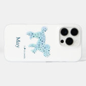 Coques Case-Mate iPhone Custom Pastel Blue Poodle Silhouette customizable (Verso (horizontal))