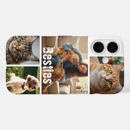 Coques Case-Mate iPhone Custom Pet Photo Collage iPhone Case (Verso (horizontal))