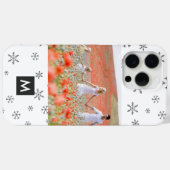 Coques Case-Mate iPhone Custom Photo Christmas Snowflakes Monogram (Verso (horizontal))