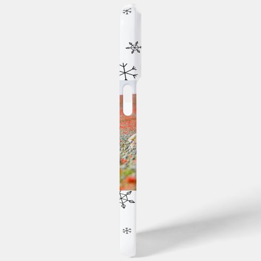 Coques Case-Mate iPhone Custom Photo Christmas Snowflakes Monogram (Verso / Droite)