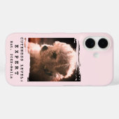 Coques Case-Mate iPhone Custom Photo Name Year Funny Cute Dog Phrase Pink (Verso (horizontal))