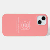 Coques Case-Mate iPhone Custom Pink Business Logo Promo iphone case (Verso (horizontal))