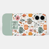 Coques Case-Mate iPhone Custom Pumpkin and Flowers Fall Pattern  (Verso (horizontal))