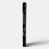 Coques Case-Mate iPhone Custom QUEEN BEE Gold Marbre Noir Téléphone 11 12 (Verso / Gauche)