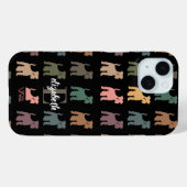 Coques Case-Mate iPhone Custom Schnauzer Retro Name Initial Pet Lover (Verso (horizontal))