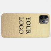 Coques Case-Mate iPhone Custom Simple Clean Gold Business Votre logo ici (Dos (Horizontal))