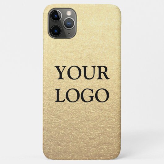 Coques Case-Mate iPhone Custom Simple Clean Gold Business Votre logo ici (Dos)