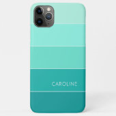 Coques Case-Mate iPhone Custom Summer Blue Aqua Ocean Turquoise Stripes (Dos)