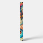 Coques Case-Mate iPhone Custom Template Psychedelic Wavy Print (Verso / Gauche)